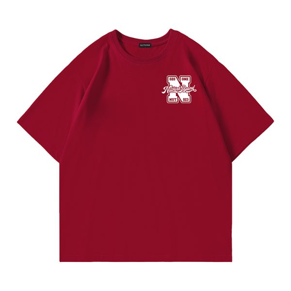 Men's Oversized Short-Sleeve T-Shirt in American Street Style, Plus Size, Summer Fashion, Casual Urban Look
