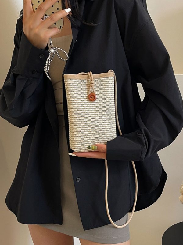 Minimalist Casual Women's Crossbody Bag, Korean Style Small Square Phone Bag, 2025 Summer Trendy Versatile Fashion Accessory