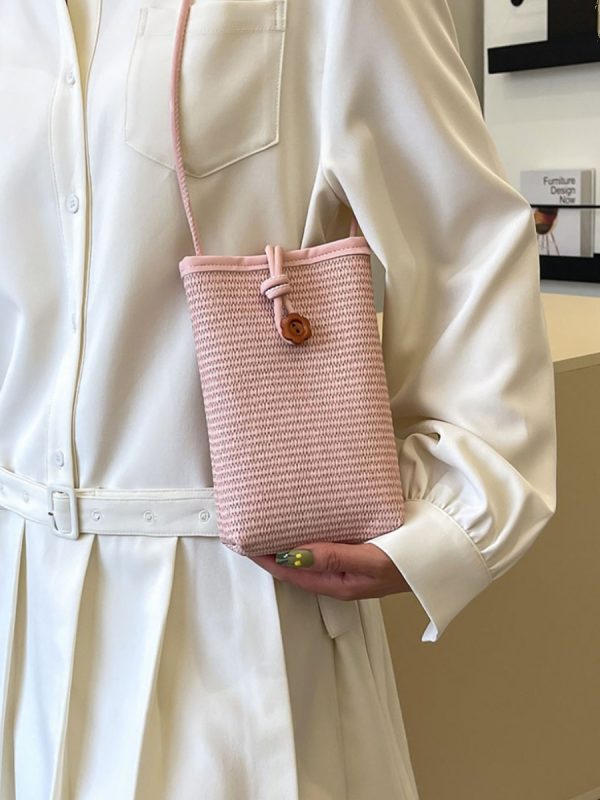 Minimalist Casual Women's Crossbody Bag, Korean Style Small Square Phone Bag, 2025 Summer Trendy Versatile Fashion Accessory