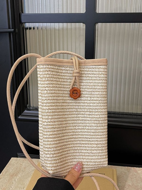 Minimalist Casual Women's Crossbody Bag, Korean Style Small Square Phone Bag, 2025 Summer Trendy Versatile Fashion Accessory