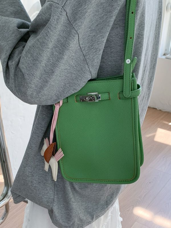 Minimalist Crossbody Mobile Phone Bag for Women - 2025 Summer Small Square Handheld Textured Fashion Accessory