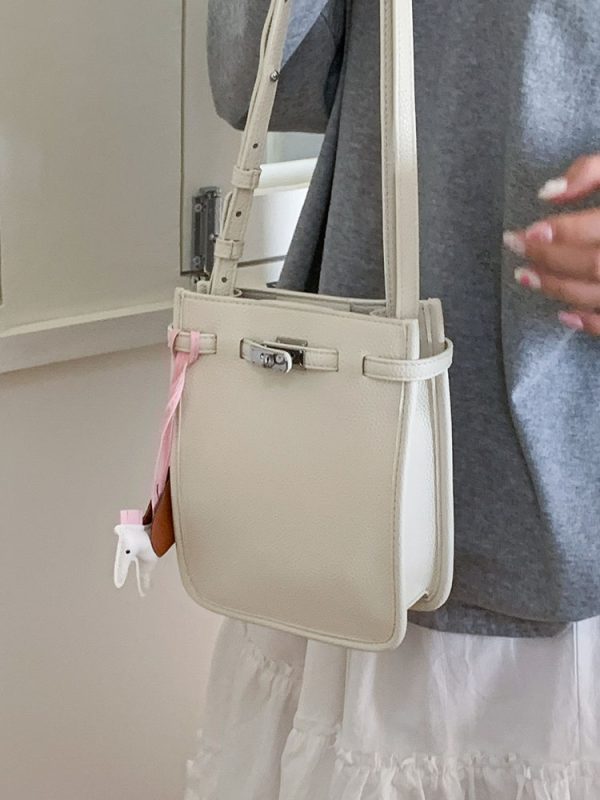 Minimalist Crossbody Mobile Phone Bag for Women - 2025 Summer Small Square Handheld Textured Fashion Accessory
