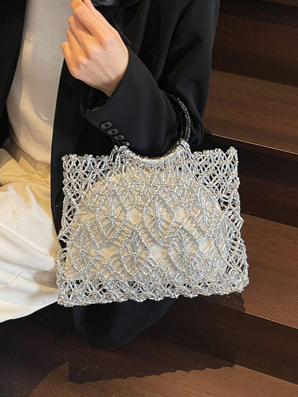Minimalist Hollow Out Handbag for Women - 2025 Spring Large Capacity Tote & Stylish Small Square Bag
