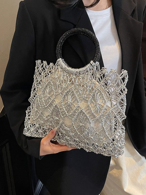 Minimalist Hollow Out Handbag for Women - 2025 Spring Large Capacity Tote & Stylish Small Square Bag