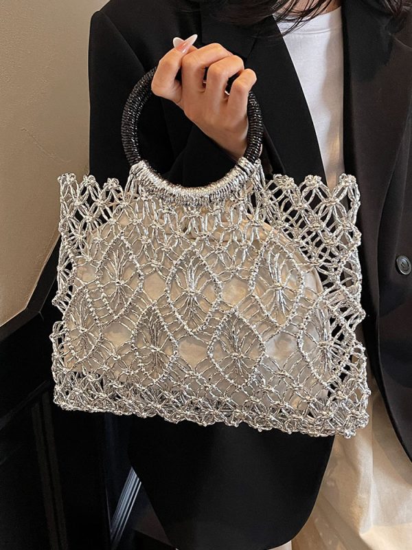Minimalist Hollow Out Handbag for Women - 2025 Spring Large Capacity Tote & Stylish Small Square Bag