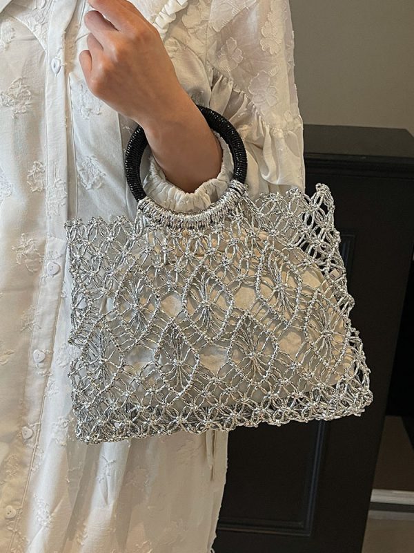 Minimalist Hollow Out Handbag for Women - 2025 Spring Large Capacity Tote & Stylish Small Square Bag