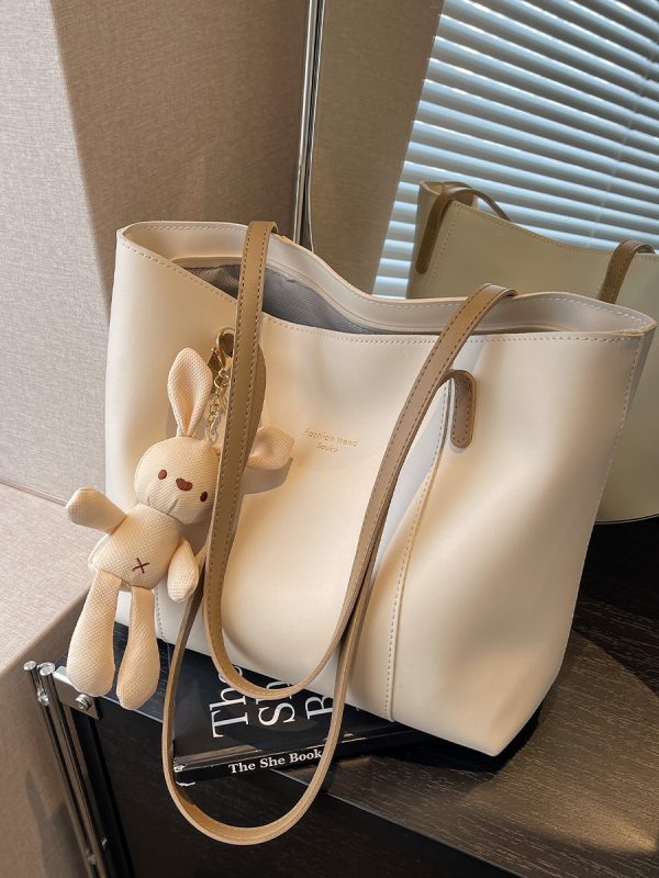 Minimalist Korean-Style Large Capacity Tote Bag for Women - Versatile Spring/Summer 2025 Fashion Shoulder Bag