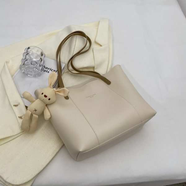 Minimalist Korean-Style Large Capacity Tote Bag for Women - Versatile Spring/Summer 2025 Fashion Shoulder Bag