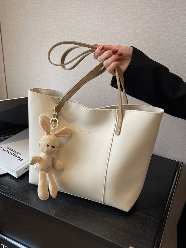 Minimalist Korean-Style Large Capacity Tote Bag for Women - Versatile Spring/Summer 2025 Fashion Shoulder Bag