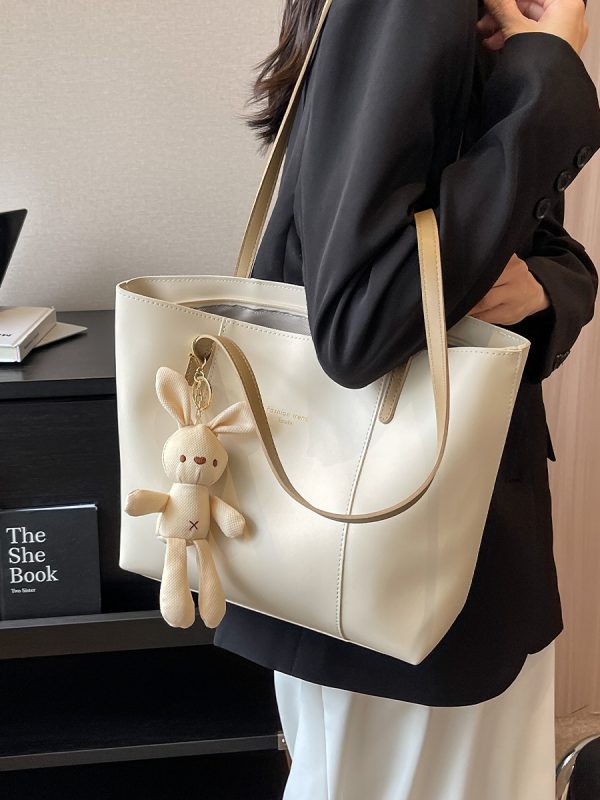 Minimalist Korean-Style Large Capacity Tote Bag for Women - Versatile Spring/Summer 2025 Fashion Shoulder Bag