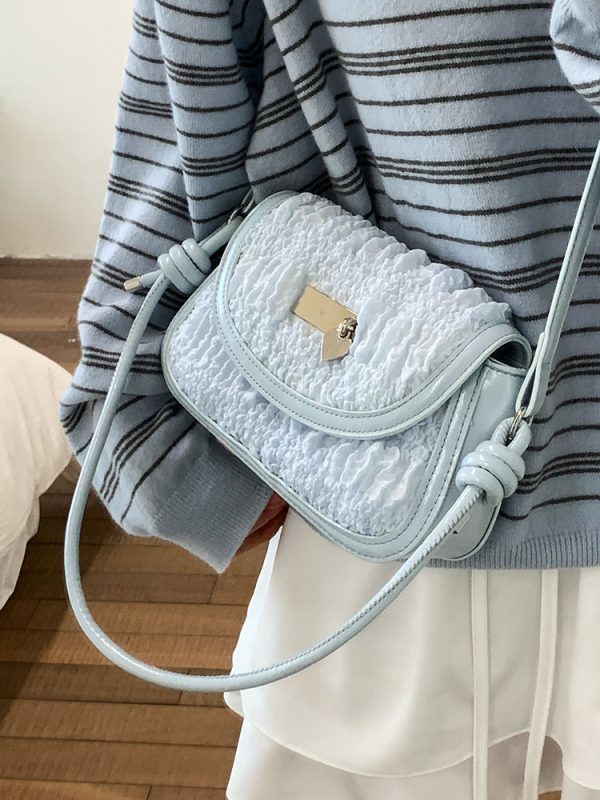 Minimalist Korean-Style Single-Shoulder Saddle Bag for Women - Versatile Crossbody Small Square Bag for Summer 2025 Fashion