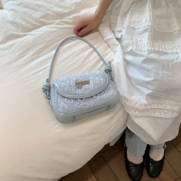Minimalist Korean-Style Single-Shoulder Saddle Bag for Women - Versatile Crossbody Small Square Bag for Summer 2025 Fashion