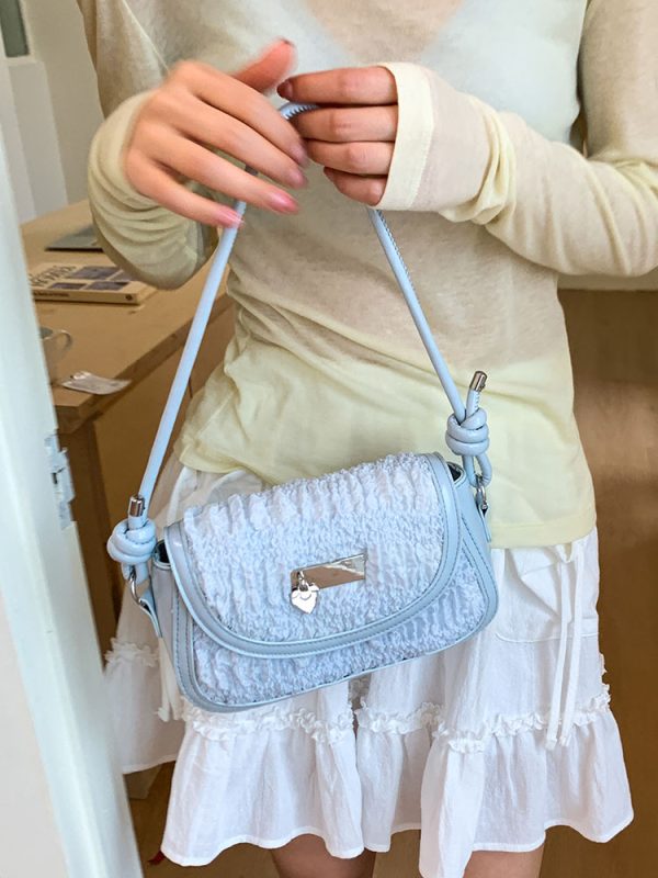 Minimalist Korean-Style Single-Shoulder Saddle Bag for Women - Versatile Crossbody Small Square Bag for Summer 2025 Fashion