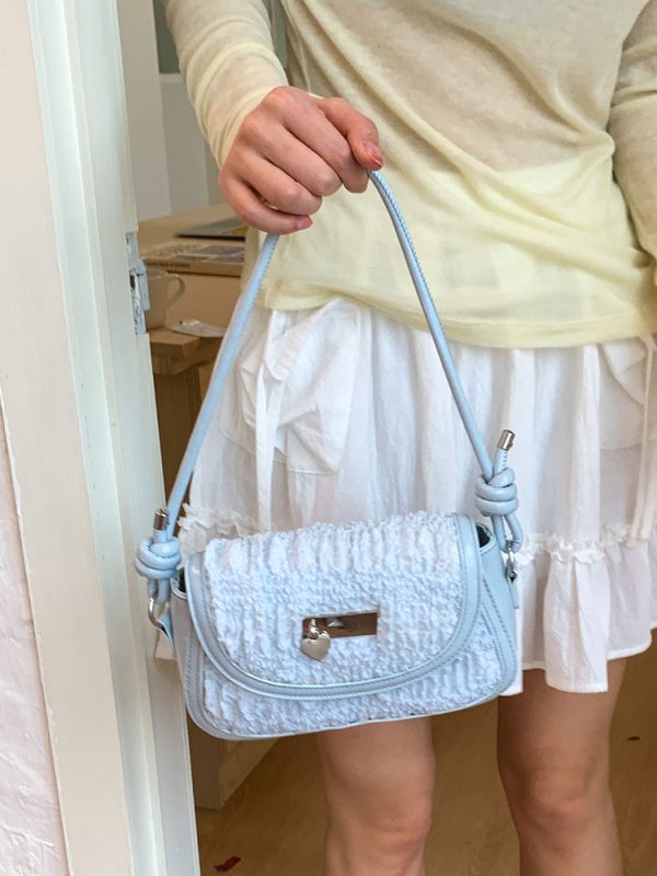 Minimalist Korean-Style Single-Shoulder Saddle Bag for Women - Versatile Crossbody Small Square Bag for Summer 2025 Fashion