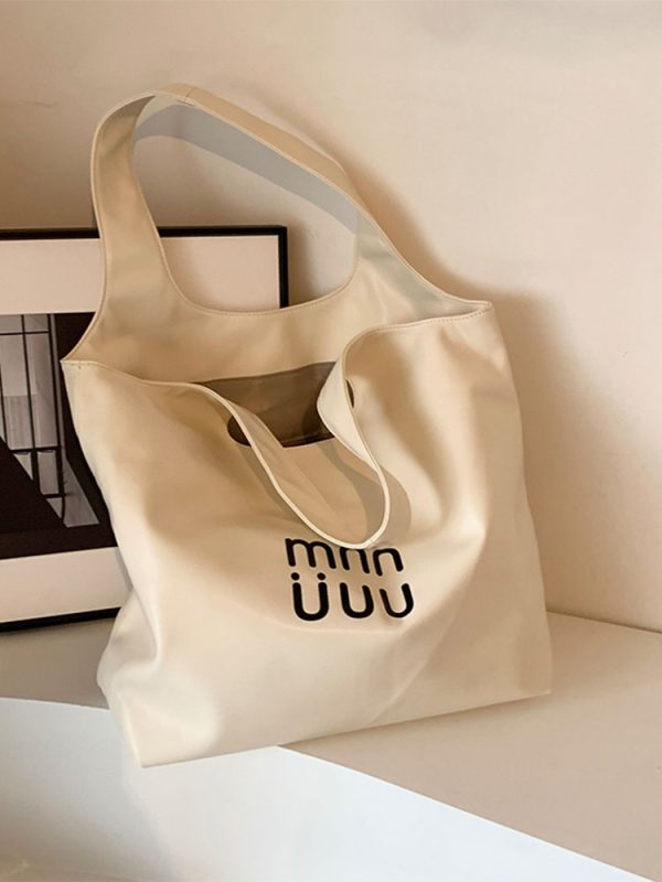 Minimalist Korean Style Tote Bag for Women - Cute Versatile Underarm Shoulder Bag for Summer 2025
