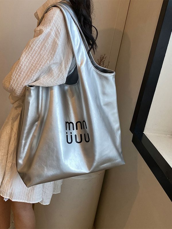 Minimalist Korean Style Tote Bag for Women - Cute Versatile Underarm Shoulder Bag for Summer 2025