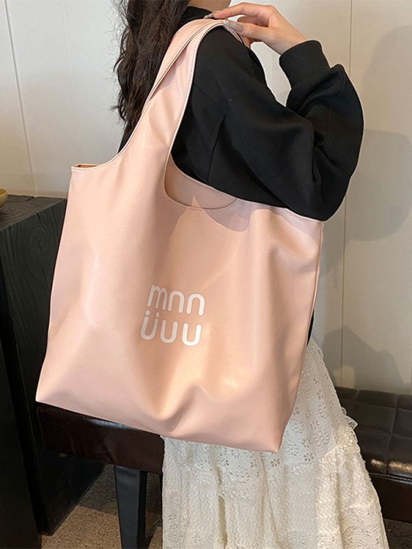 Minimalist Korean Style Tote Bag for Women - Cute Versatile Underarm Shoulder Bag for Summer 2025