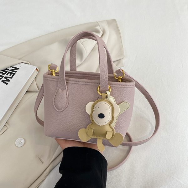 Minimalist Women's Lychee Pattern Bucket Bag - High-Quality Texture Shoulder Bag for Spring/Summer 2025 Fashion