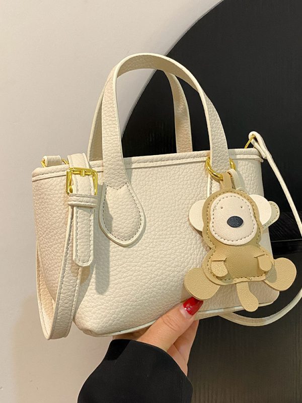 Minimalist Women's Lychee Pattern Bucket Bag - High-Quality Texture Shoulder Bag for Spring/Summer 2025 Fashion
