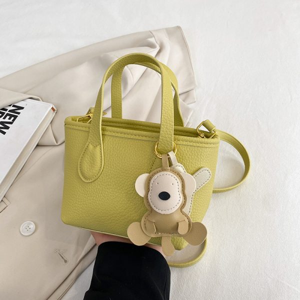 Minimalist Women's Lychee Pattern Bucket Bag - High-Quality Texture Shoulder Bag for Spring/Summer 2025 Fashion