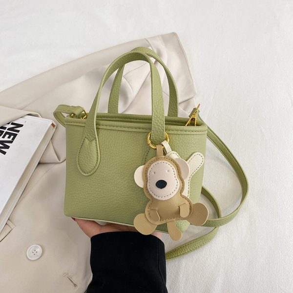 Minimalist Women's Lychee Pattern Bucket Bag - High-Quality Texture Shoulder Bag for Spring/Summer 2025 Fashion