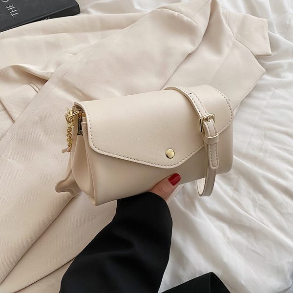 Minimalist Women's Solid Color Small Square Bag - Versatile Casual Shoulder Bag for Spring/Summer 2025