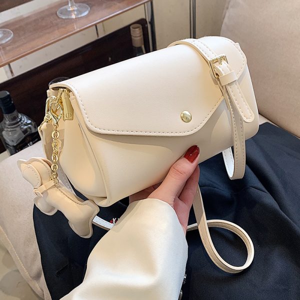 Minimalist Women's Solid Color Small Square Bag - Versatile Casual Shoulder Bag for Spring/Summer 2025