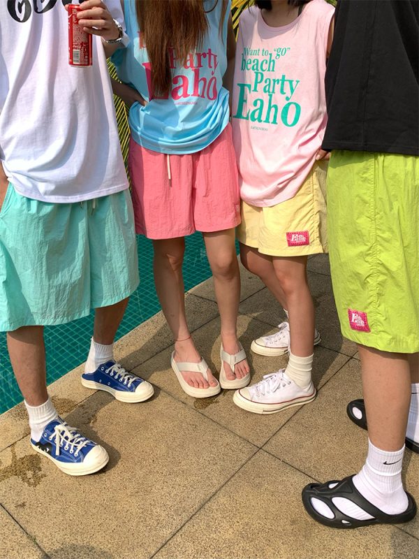 Mint Mambo Quick-Dry Sports Beach Shorts for Men and Women â€“ Summer Casual Five-Point Pants for Couples