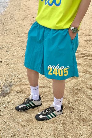 Mint Mambo Quick-Dry Sports Beach Shorts for Men and Women â€“ Summer Casual Five-Point Pants for Couples