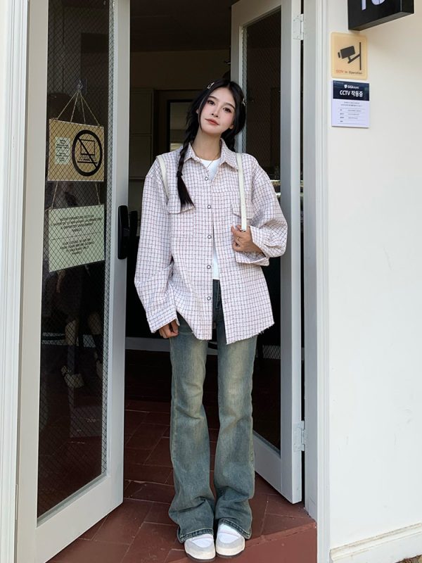 Narrow Version Slimming Micro-Flare Jeans for Women - Mid-Waist Long Pants for Shorter Individuals - Spring Autumn 2025 Style