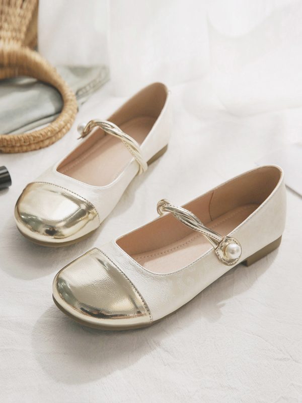 National Style Sheepskin Mary Jane Shoes for Women â€“ Shallow Mouth Fairy Flat Shoes, Perfect for Summer Skirt Outfits