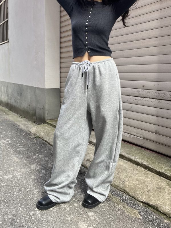 New American Style Unisex Drawstring Sweatpants - Casual Loose Fit Banana Design for Sport and Everyday Wear