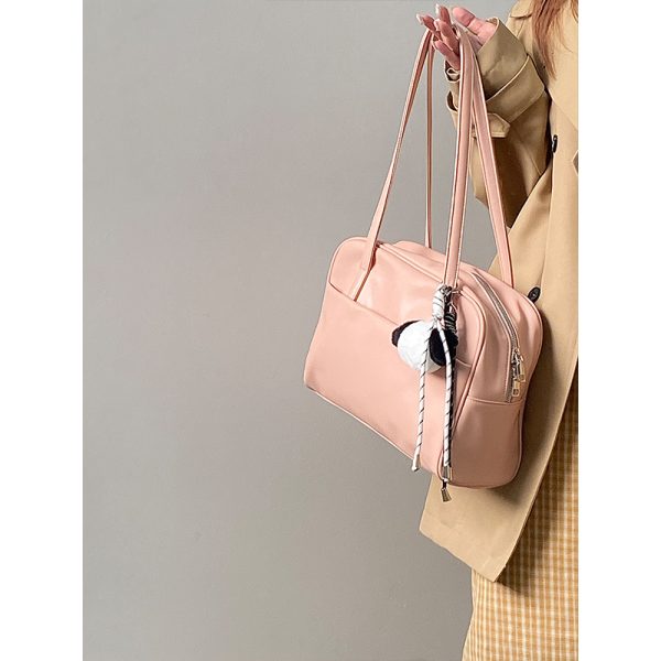 Pastel Color Women's Tote Bag - Large Capacity Shoulder Bag for Spring/Summer 2025 - Trendy Niche Design