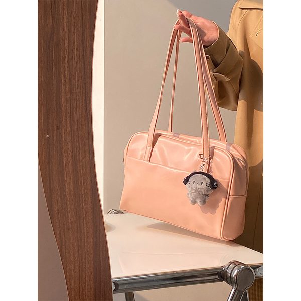 Pastel Color Women's Tote Bag - Large Capacity Shoulder Bag for Spring/Summer 2025 - Trendy Niche Design
