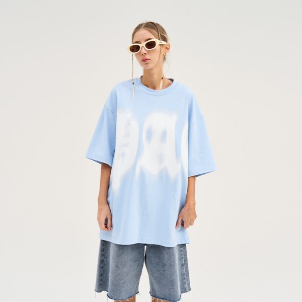 Phantom Gothic Street Style Loose Round Neck Short Sleeve T-Shirt - Trendy Urban Fashion, Y2K Aesthetic, Comfortable Fit