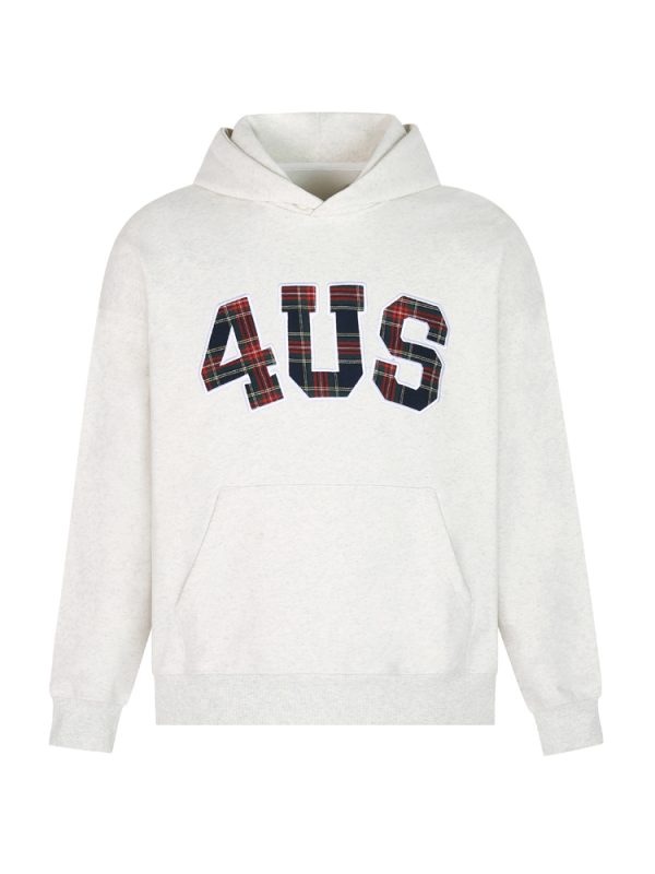 Plaid Embroidery Hoodie for Men and Women - Loose Fit, National Trend, Autumn Winter Fashion, Couples Style