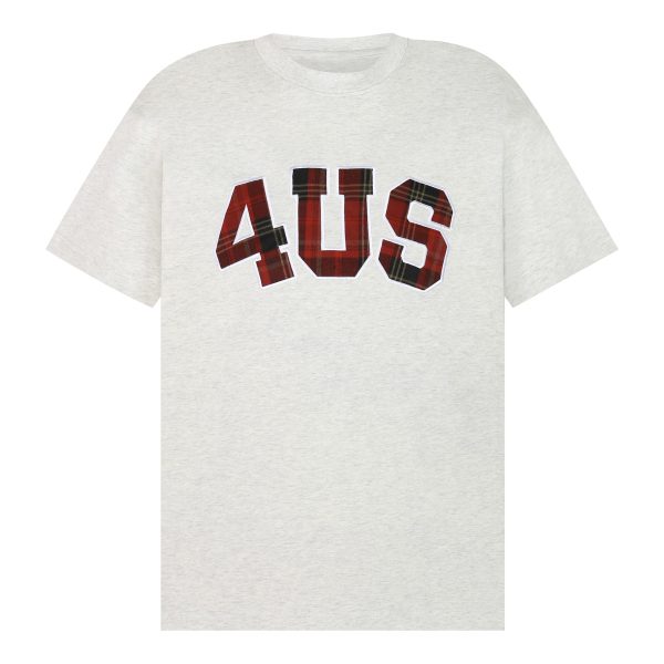 Plaid Patch Embroidery Loose Fit T-Shirt for Couples - Spring Summer National Trend Short Sleeve Top