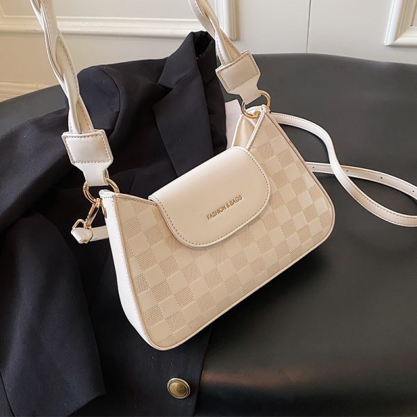 Plaid Retro Niche Shoulder Bag - Spring Summer 2025 Small Square Crossbody Bag for Women - Versatile Y2K Fashion Accessory