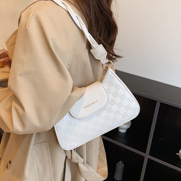 Plaid Retro Niche Shoulder Bag - Spring Summer 2025 Small Square Crossbody Bag for Women - Versatile Y2K Fashion Accessory