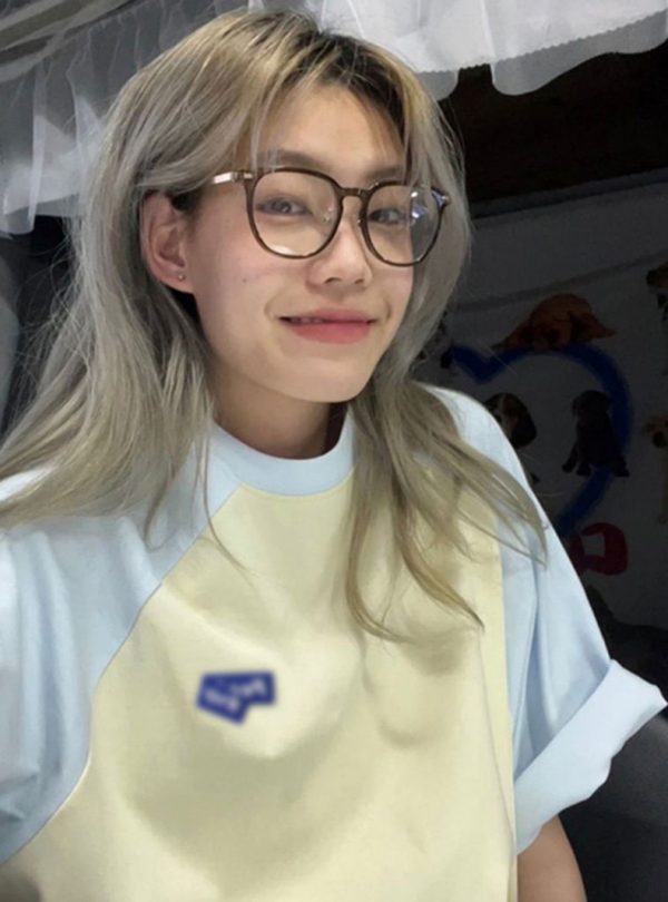 Plus-Size American Retro Color-Block Cotton Short Sleeve T-Shirt for Women, Oversized Raglan Casual Couple Outfit