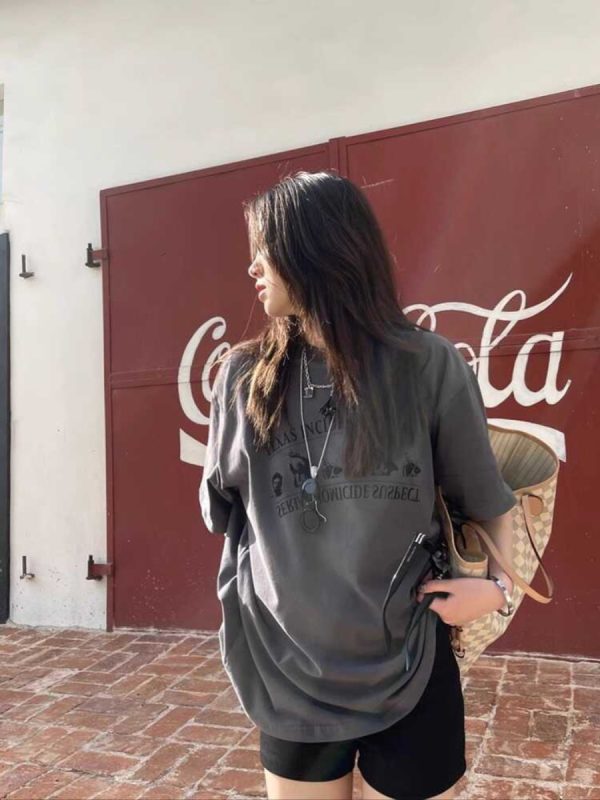 Plus-Size American Retro Cotton Short-Sleeve T-Shirt for Women - Oversized Loose Fit Summer Top, Casual Y2K Style
