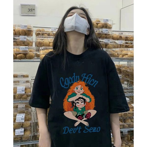 Plus-Size American Retro Cotton Short Sleeve T-Shirt for Women, Loose Oversize Design, Casual Niche Student Top