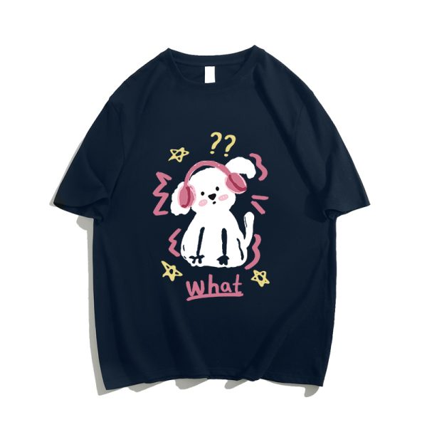 Plus Size American Retro High Street Short Sleeve T-Shirt for Women - Loose Fit, Chic Hong Kong Style, Niche Design
