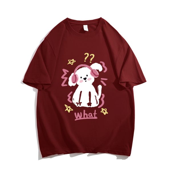Plus Size American Retro High Street Short Sleeve T-Shirt for Women - Loose Fit, Chic Hong Kong Style, Niche Design
