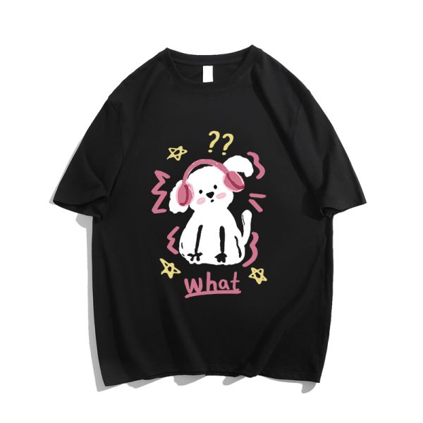 Plus Size American Retro High Street Short Sleeve T-Shirt for Women - Loose Fit, Chic Hong Kong Style, Niche Design