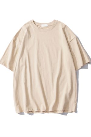Plus Size Heavyweight Pure Cotton Short Sleeve T-Shirt for Women - Solid Color Unisex Base Tee, Perfect for Couple Outfits