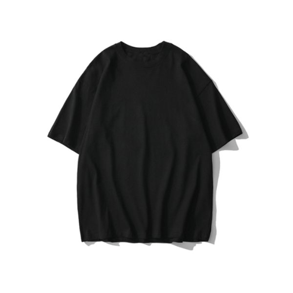 Plus Size Heavyweight Pure Cotton Short Sleeve T-Shirt for Women - Solid Color Unisex Base Tee, Perfect for Couple Outfits