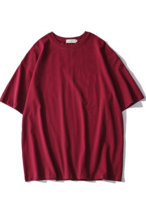 Plus Size Heavyweight Pure Cotton Short Sleeve T-Shirt for Women - Solid Color Unisex Base Tee, Perfect for Couple Outfits