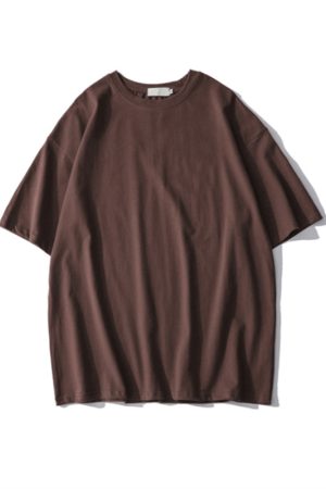 Plus Size Heavyweight Pure Cotton Short Sleeve T-Shirt for Women - Solid Color Unisex Base Tee, Perfect for Couple Outfits