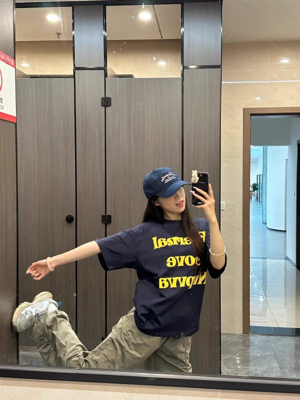 Plus Size Oversized Retro American Style Pure Cotton Short Sleeve T-Shirt for Men and Women - Trendy Hong Kong Chic